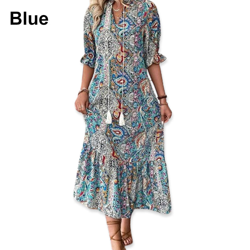Women's Summer V-Neck Floral Dress