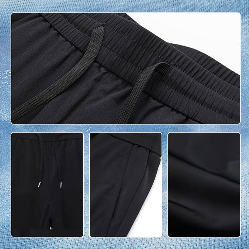 Elastic Waist Straight-Leg Pants for Men