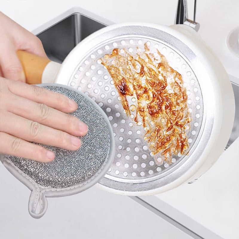 Kitchen Double-sided Round Sponge Brush