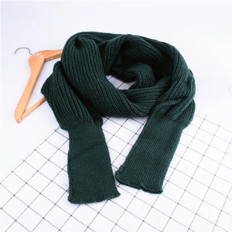 ✨New Arrival✨Women's Solid Knitted Sweater Scarf with Sleeves