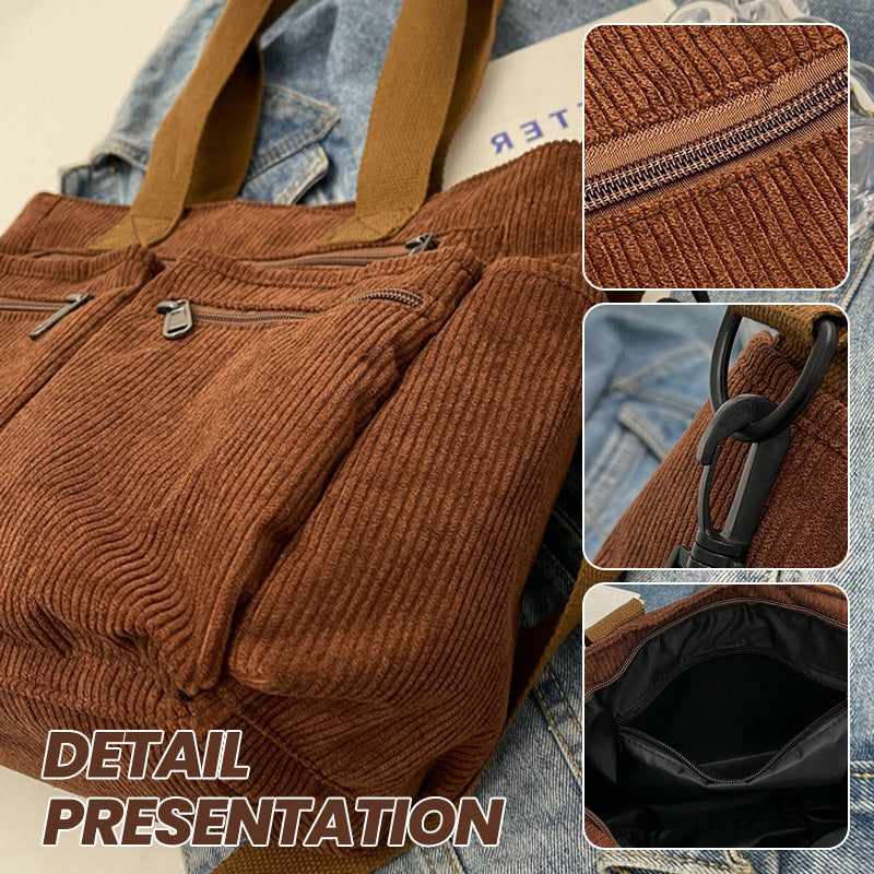 Vintage Solid Color Shoulder Bag