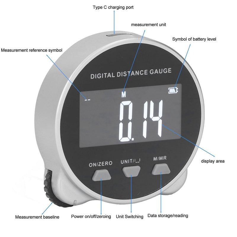 ⏱️Rolling Digital Tape Measure with LCD Display💥