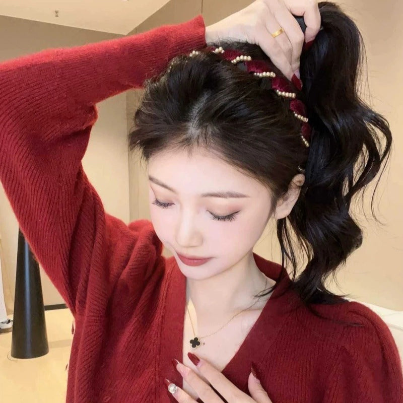 🔥Hot Sale🔥Vintage High Cranium Artificial Pearl Hairband(50% OFF)