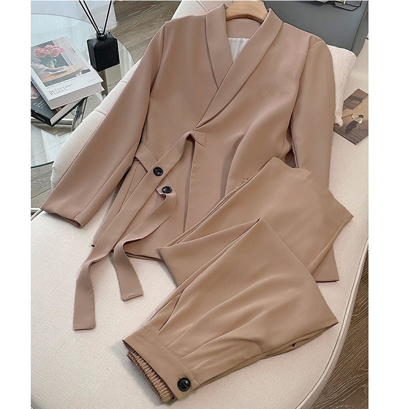 🌈Hot Sale✨Women's Designer Lace-Up Suit Versatile Spring and Fall Women's Clothing