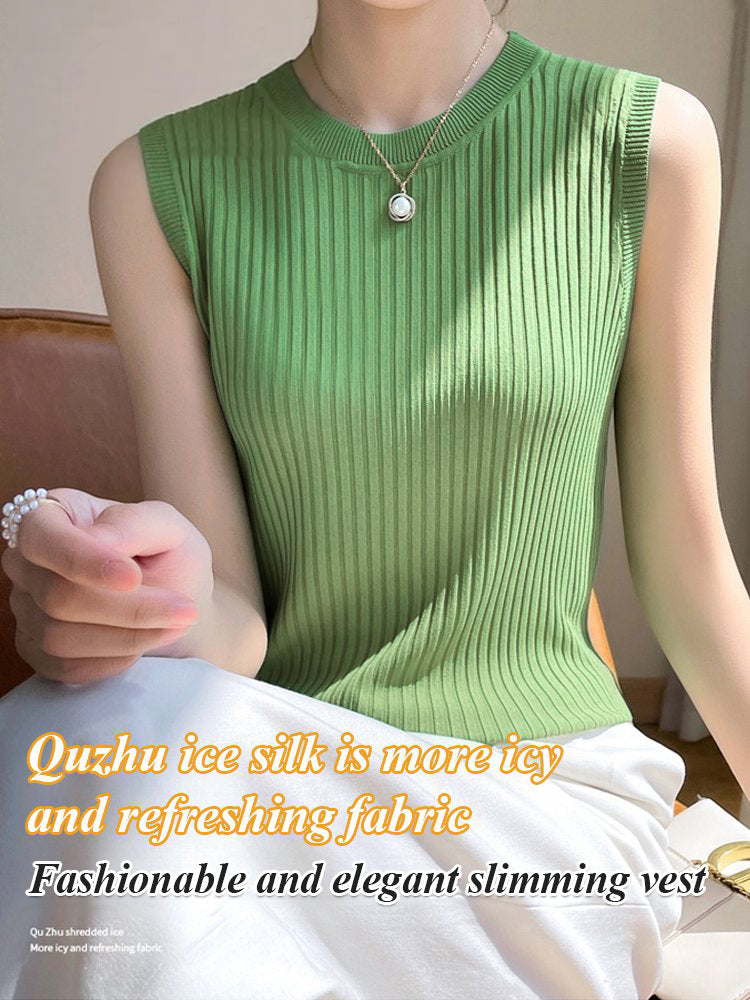 HOT SALE Women's Vest Thin Knitted Sleeveless Top