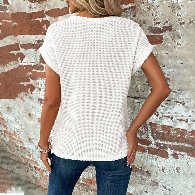 Women’s Summer Crochet Bat Sleeve T-Shirt