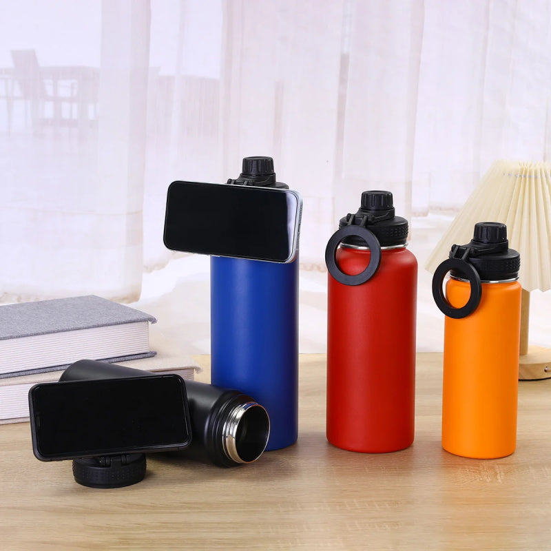 2-in-1 Magnetic Phone Holder Thermos Cup
