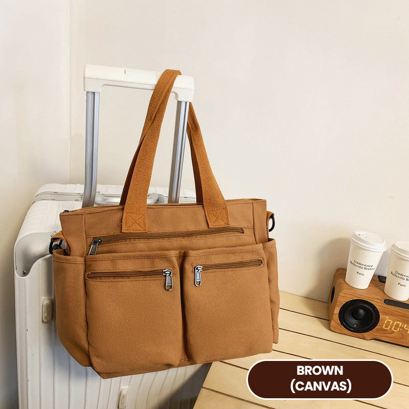 Vintage Solid Color Shoulder Bag