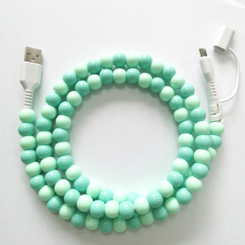 🔥2-In-1 USB To Type-C & Lighting Beaded Charger Cord