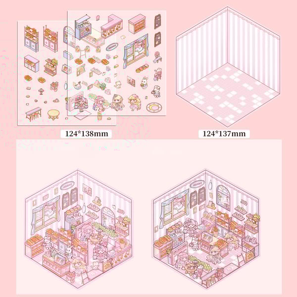 DIY 3D House Stickers