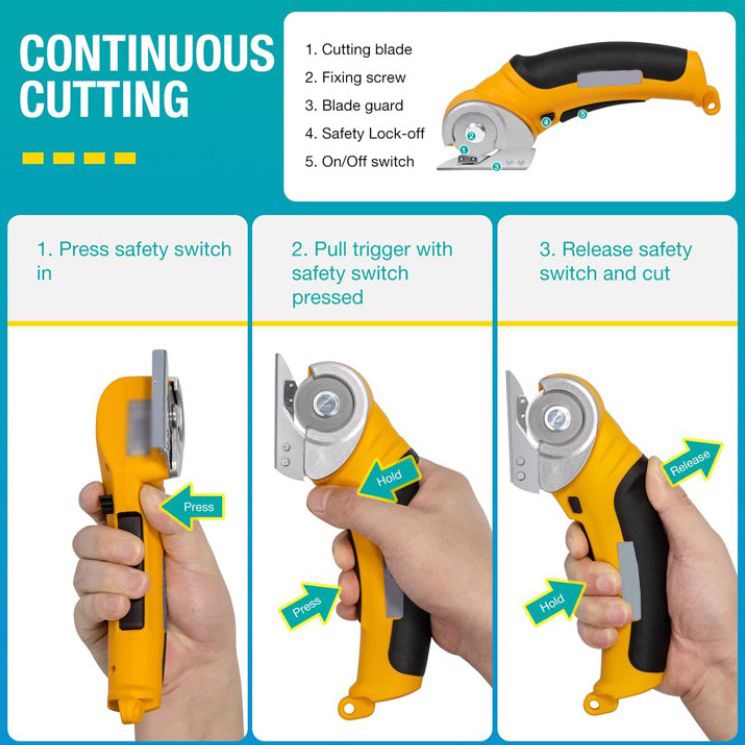 New Cordless Electric Scissors with Safety Lock