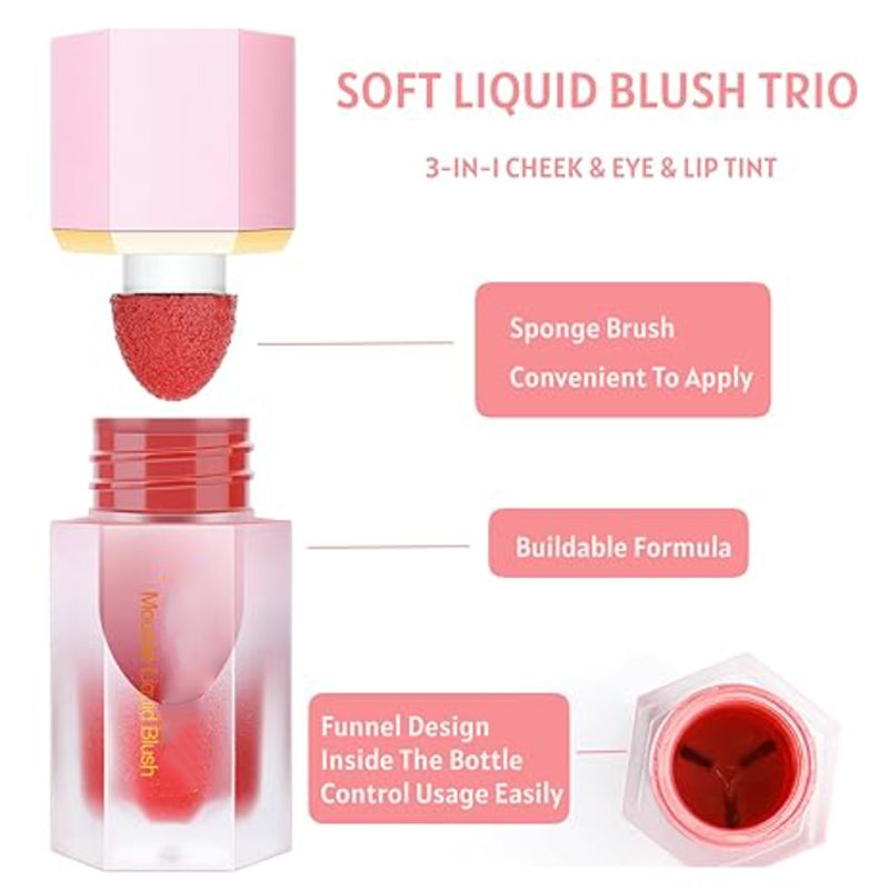 Smooth Liquid Face Blush with Air Cushion Applicator