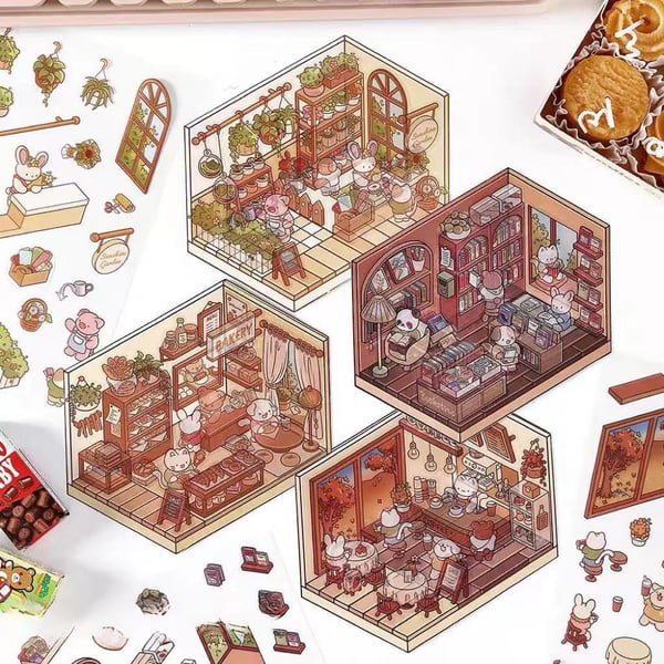 DIY 3D House Stickers
