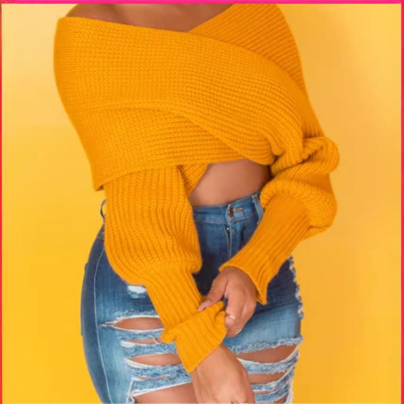✨New Arrival✨Women's Solid Knitted Sweater Scarf with Sleeves