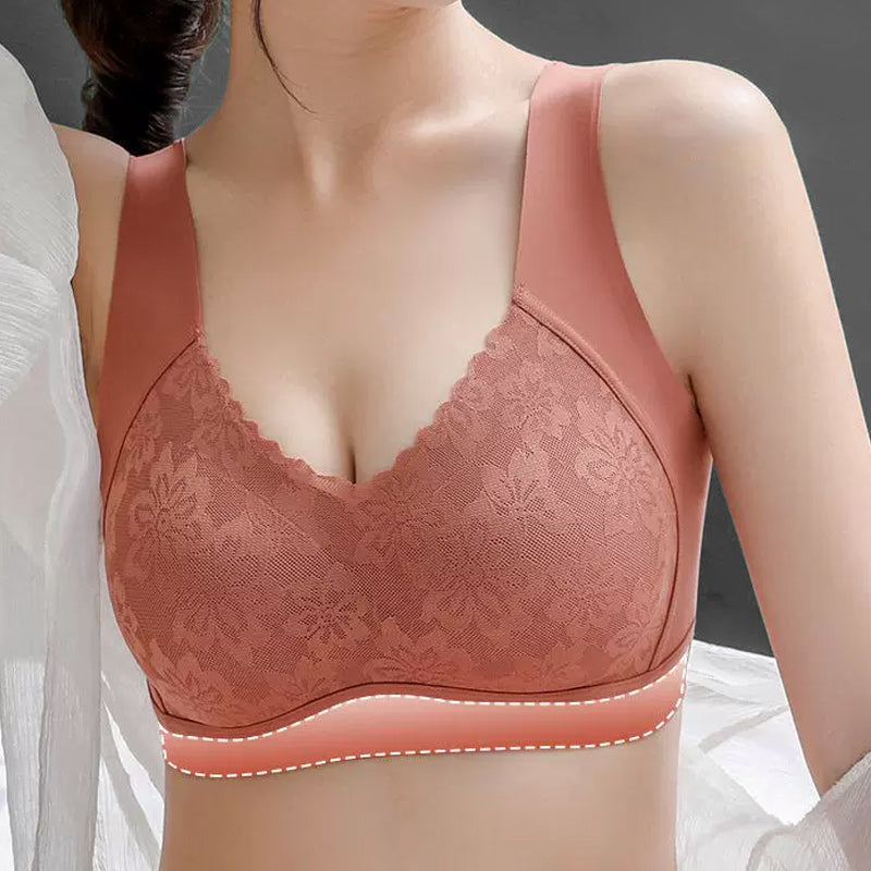 Soft Wire-Free Lightweight Seamless Lace Bra