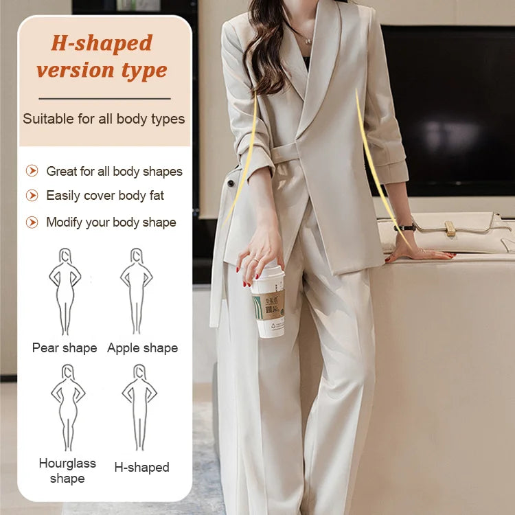 🌈Hot Sale✨Women's Designer Lace-Up Suit Versatile Spring and Fall Women's Clothing