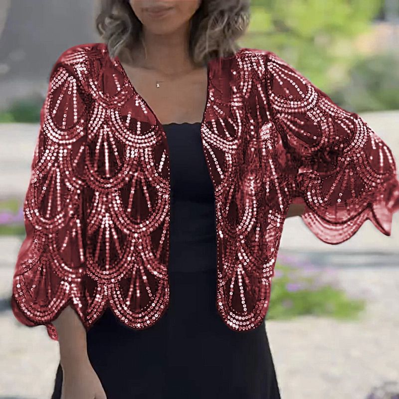 Women’s Elegant Sequin Beaded Shawl