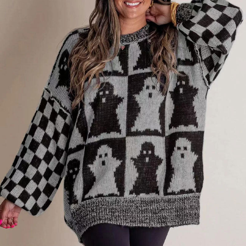 ๐ฅ2024 Halloween Checkered Sweater