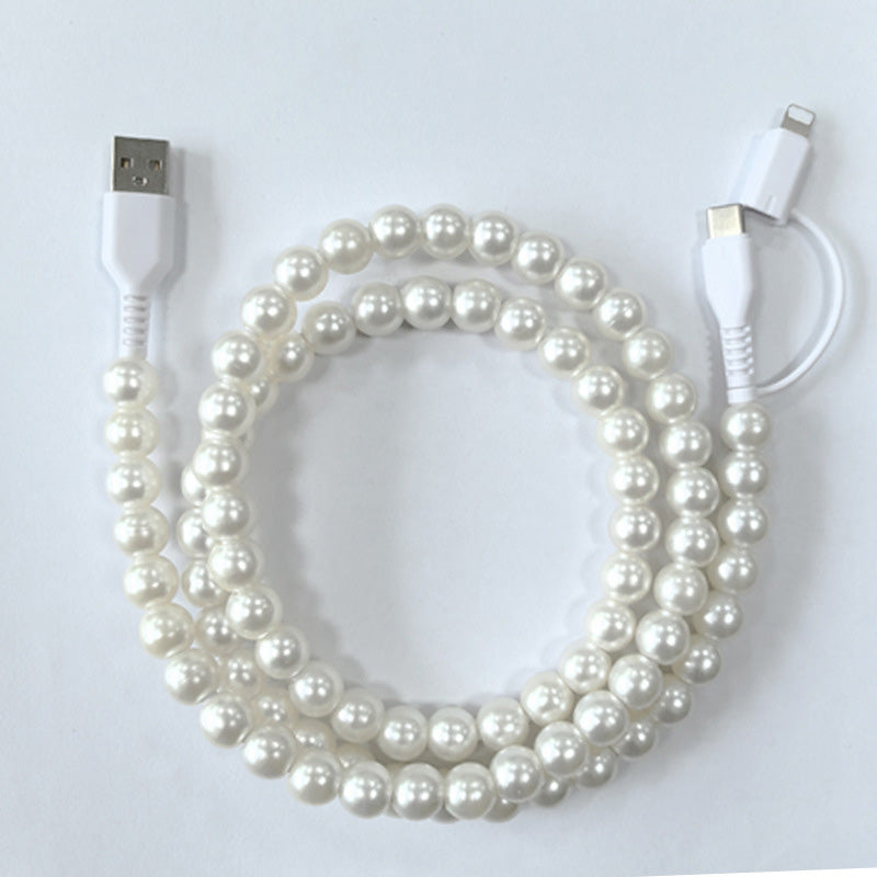🔥2-In-1 USB To Type-C & Lighting Beaded Charger Cord