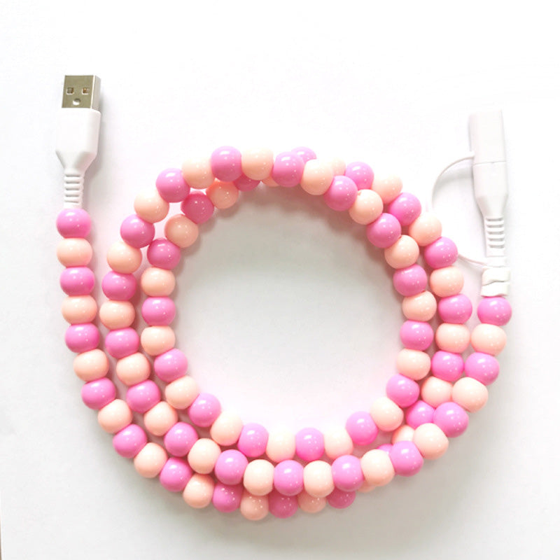 🔥2-In-1 USB To Type-C & Lighting Beaded Charger Cord