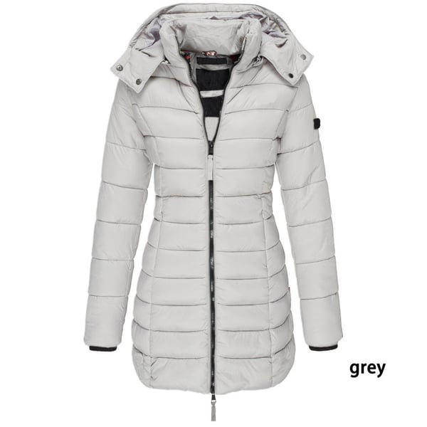 ๐ฅ Winter Women's Mid-length Padded Jacket Warm Solid Color Hooded Jacket