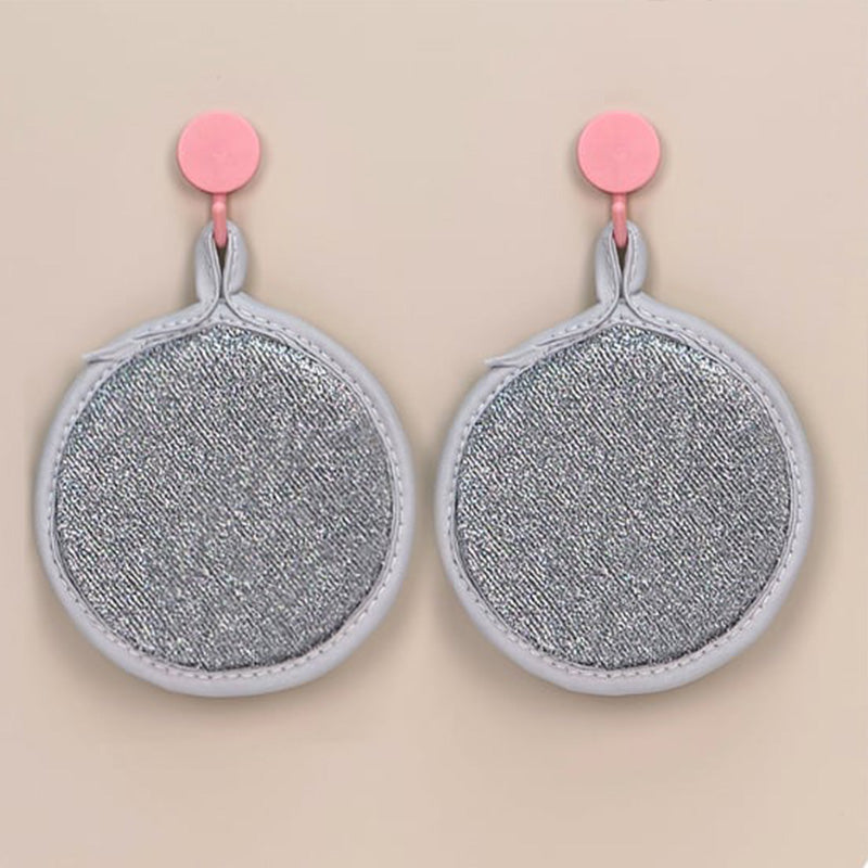 Kitchen Double-sided Round Sponge Brush