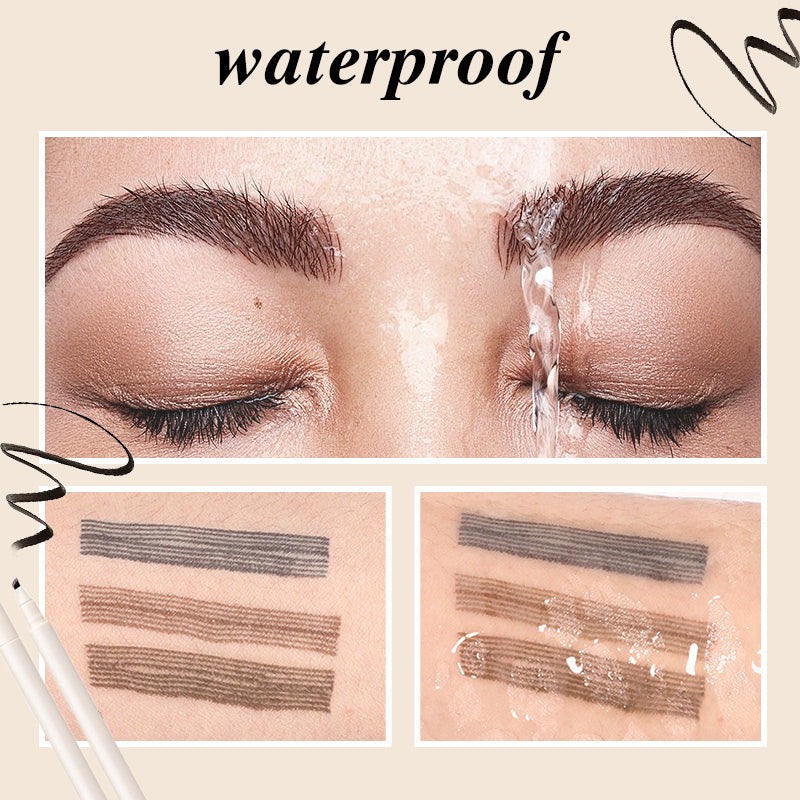 4 Fork Tip Waterproof Liquid Eyebrow Pen