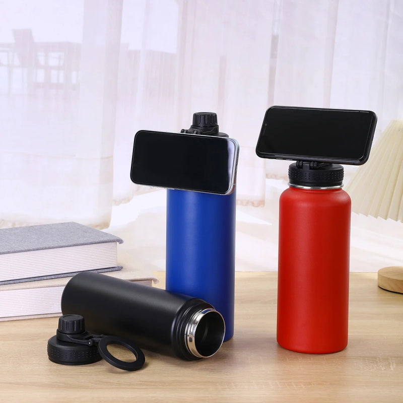 2-in-1 Magnetic Phone Holder Thermos Cup