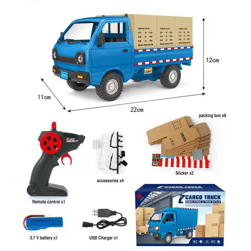 Remote-Controlled Rechargeable Container Truck Toy