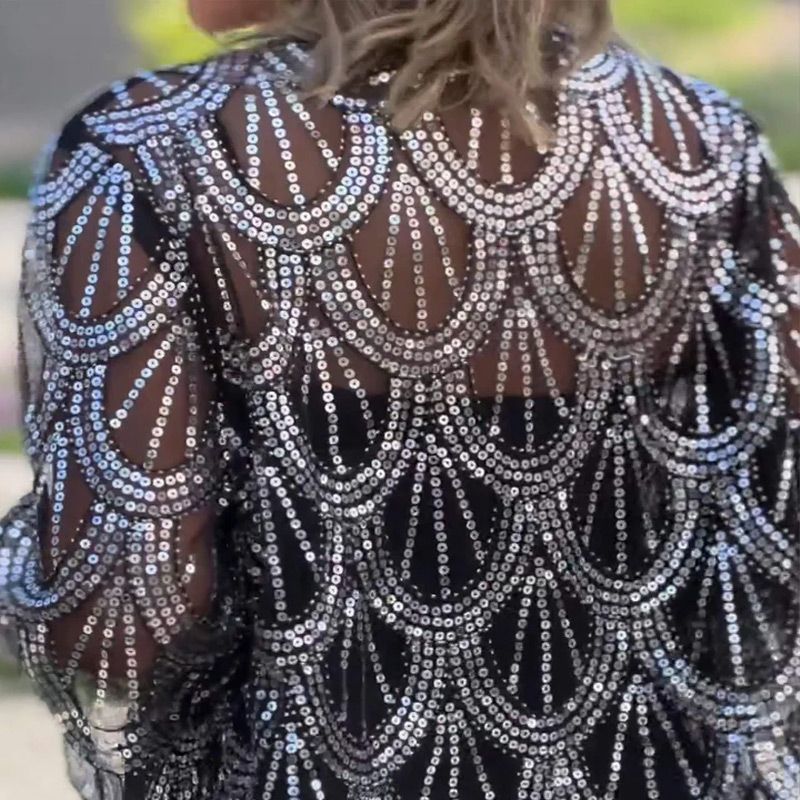 Women’s Elegant Sequin Beaded Shawl