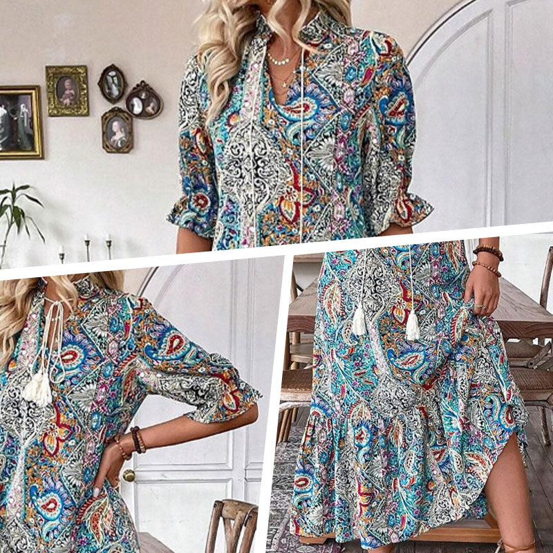 Women's Summer V-Neck Floral Dress