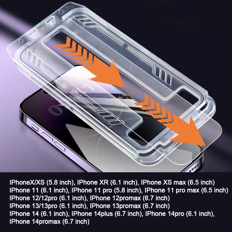 iPhone Tempered Anti-Peeping Screen Film with Easy Installation Tool