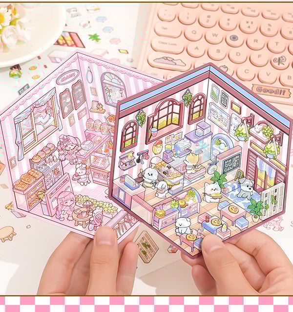 DIY 3D House Stickers