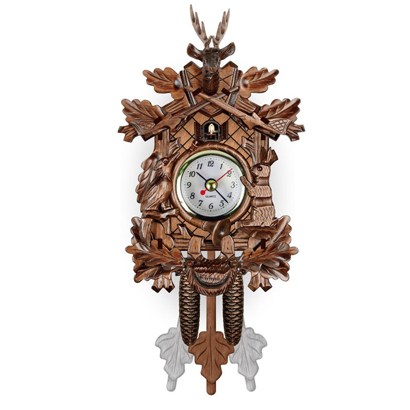 Vintage Wall Cuckoo Time Alarm Clock
