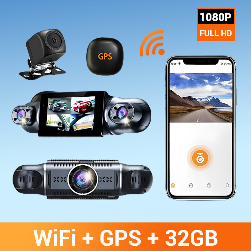 Driving Safety4-Channel FHD Dash Cam with Ultra-Wide Angle
