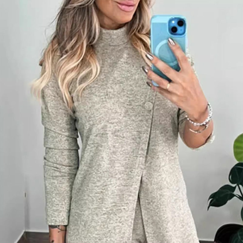 Women's 2 Piece Outfits Turtleneck Tunic & Joggers