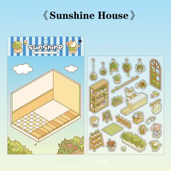 DIY 3D House Stickers