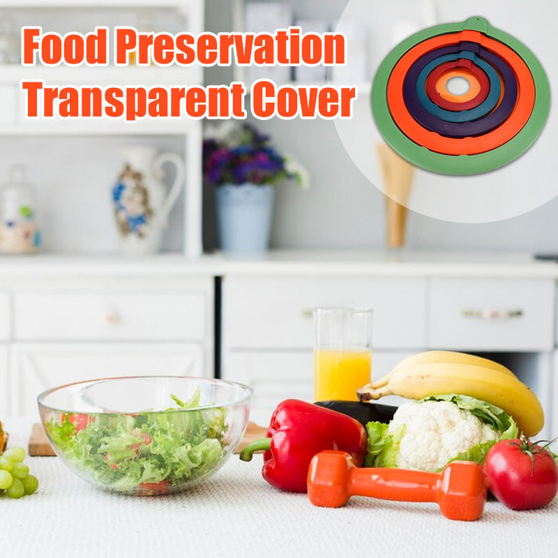 5PCS Food Preservation Transparent Stretch Lids