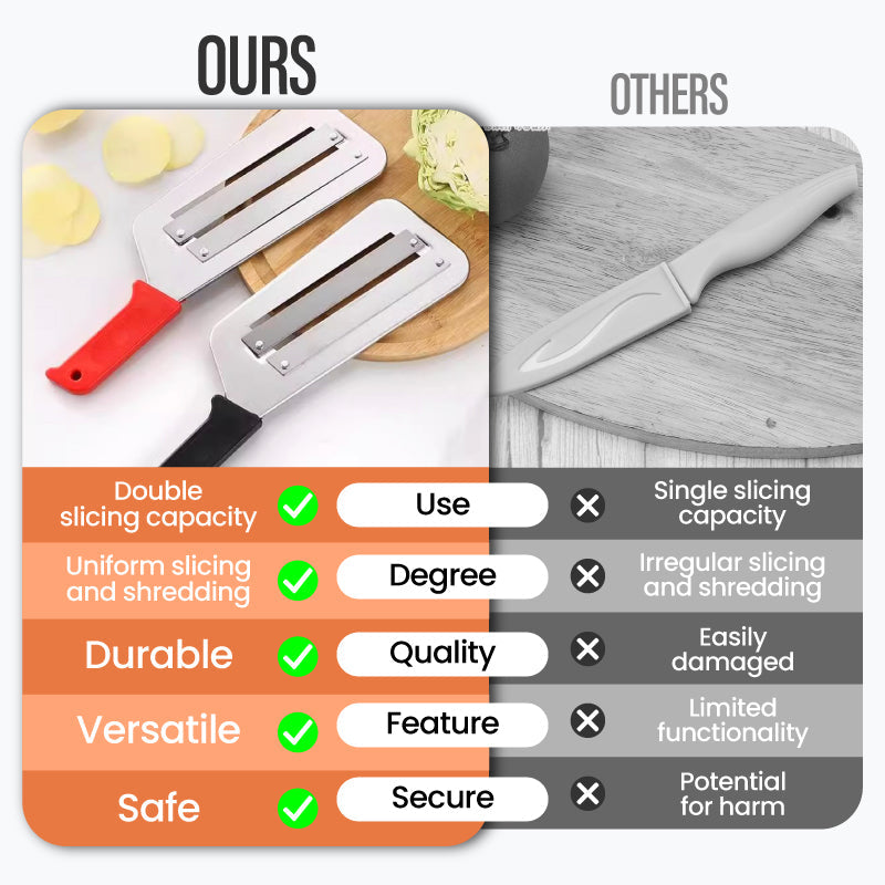 🌟Best Kitchen Gift🎁🧑🍳Stainless Steel Double-layer Slicer