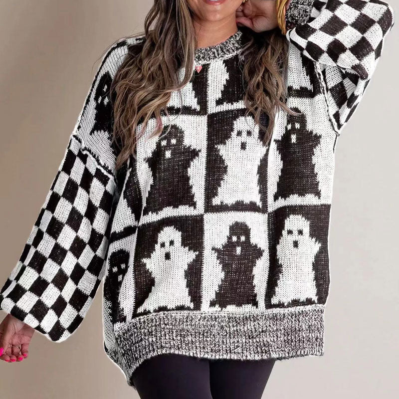 ๐ฅ2024 Halloween Checkered Sweater