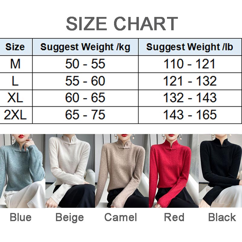 Winter Half Turtleneck Retro Buckle Pullover Knitted Sweater