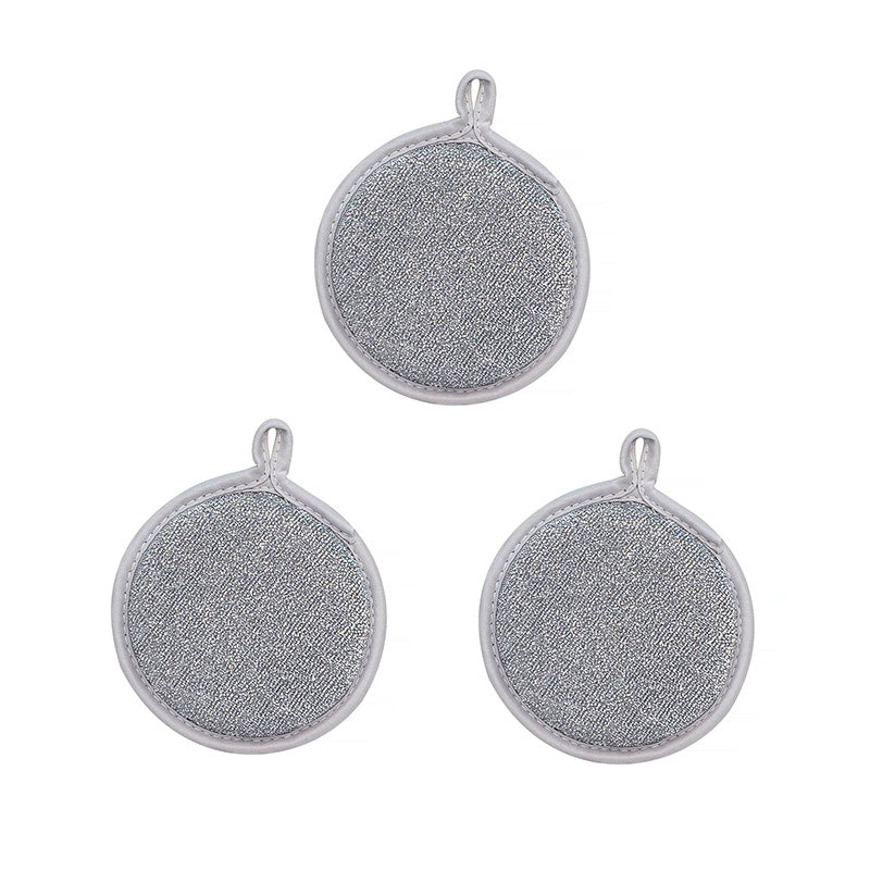 Kitchen Double-sided Round Sponge Brush