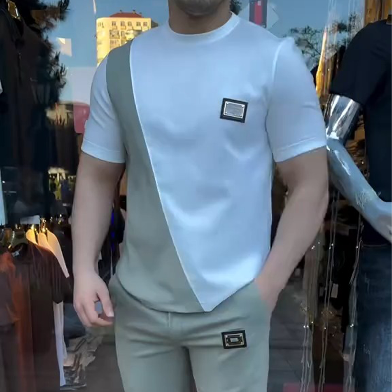 ๐ฅ Trending This Summer! ๐โโ๏ธ Men's Casual Crew Neck Top and Pants Set