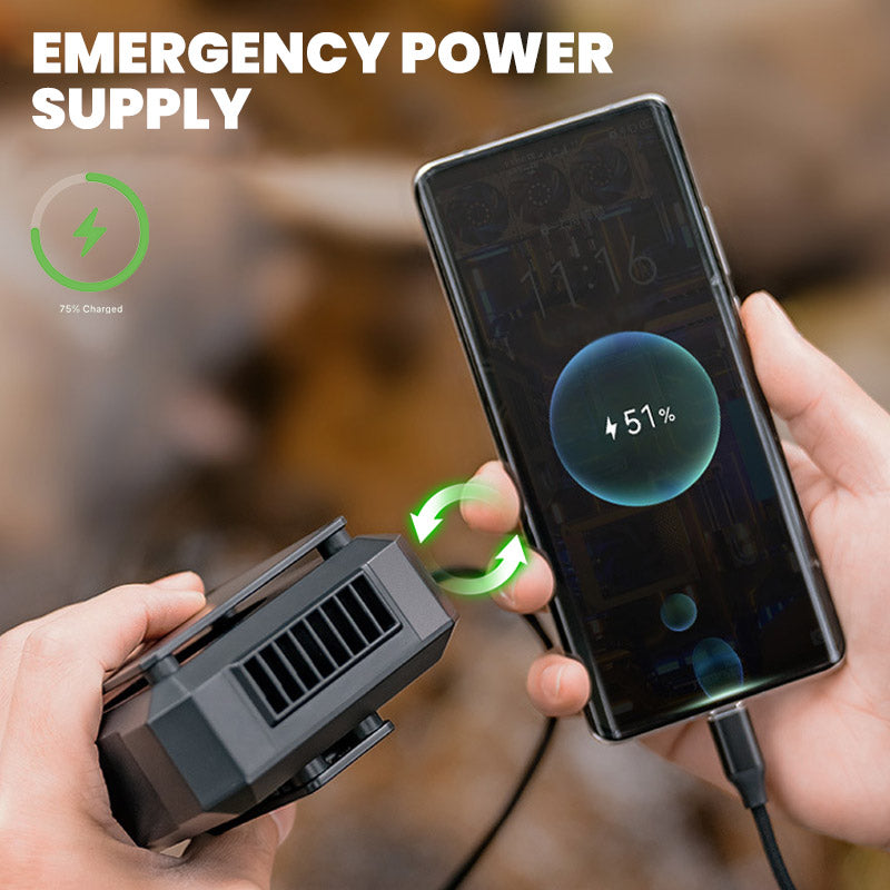 3-in-1 Portable Fan & Power Bank with Light