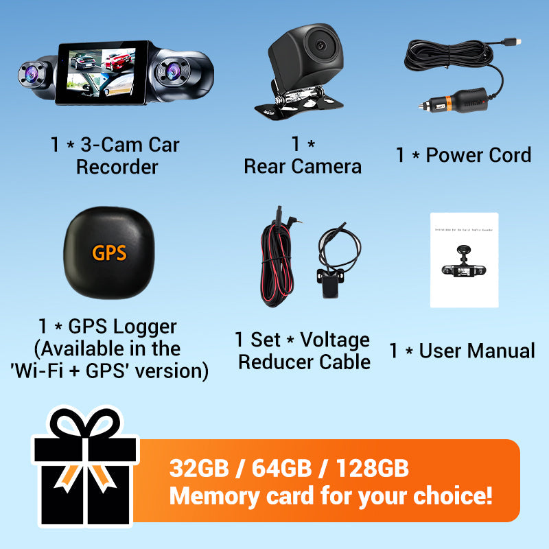 Driving Safety4-Channel FHD Dash Cam with Ultra-Wide Angle
