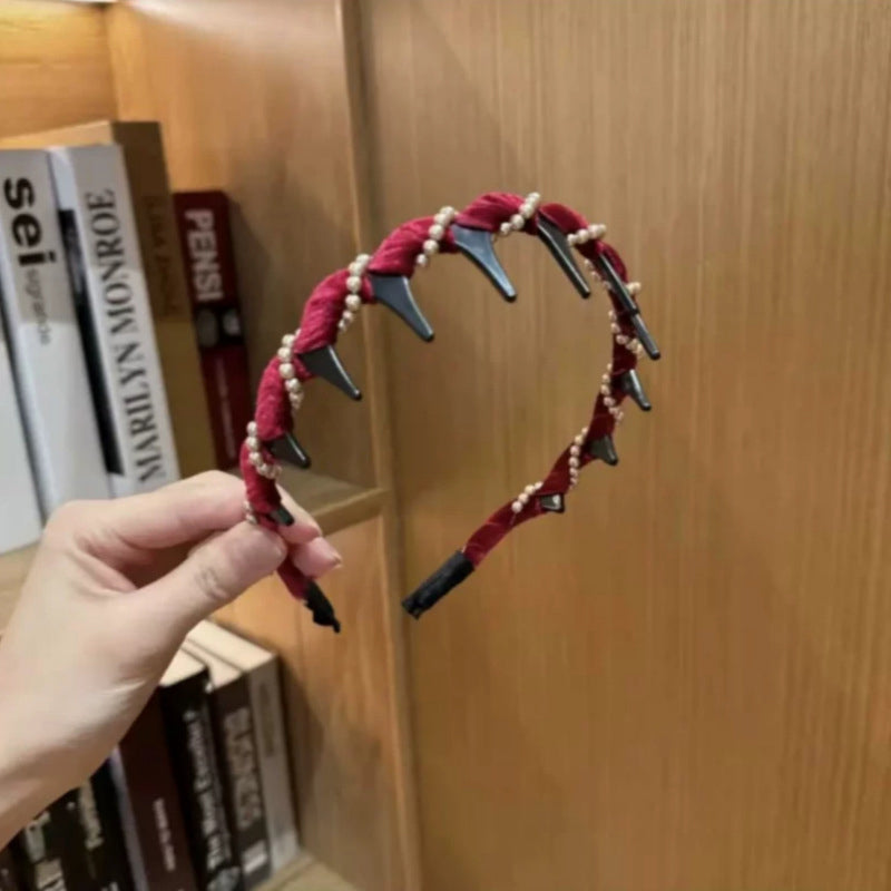 🔥Hot Sale🔥Vintage High Cranium Artificial Pearl Hairband(50% OFF)