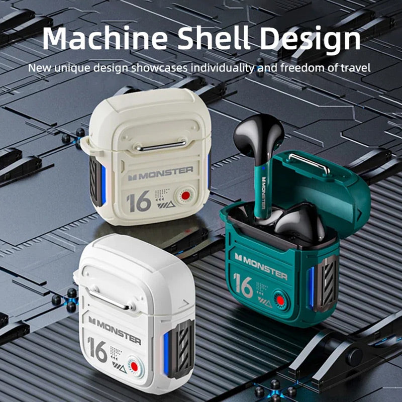 In-Ear Bluetooth Headphones with Mecha style Case