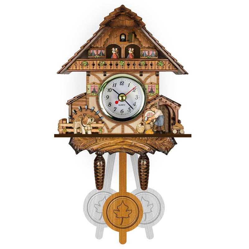 Vintage Wall Cuckoo Time Alarm Clock