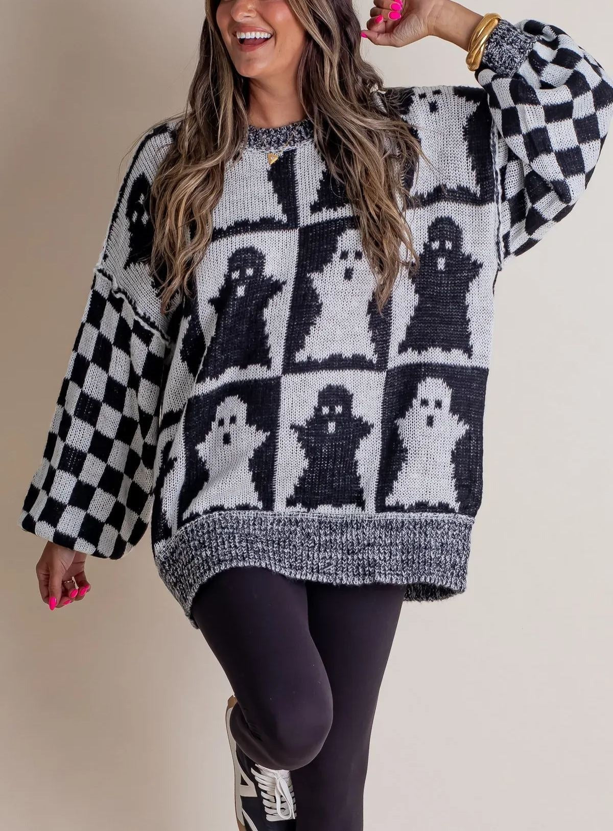 ๐ฅ2024 Halloween Checkered Sweater