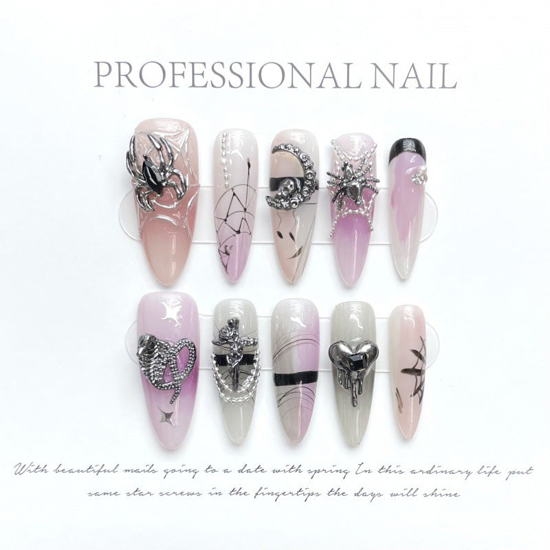 Fashion Cool Firm Press On Nails Fake Nails